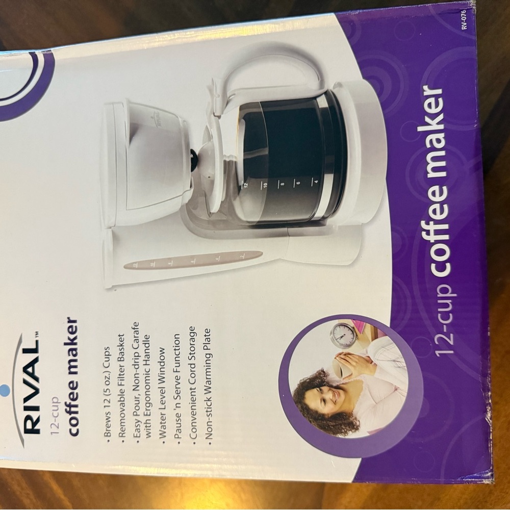 Rival 12-Cup White Coffee Maker